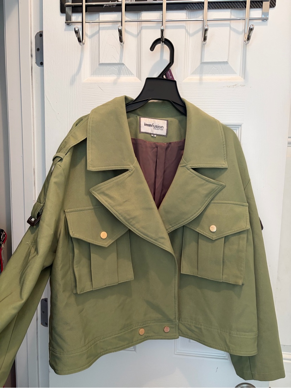 Olive Green Utility Jacket for Women